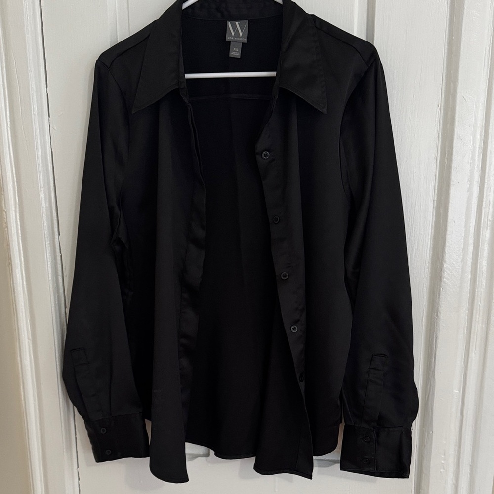 Worthington Charcoal Button-Up Shirt